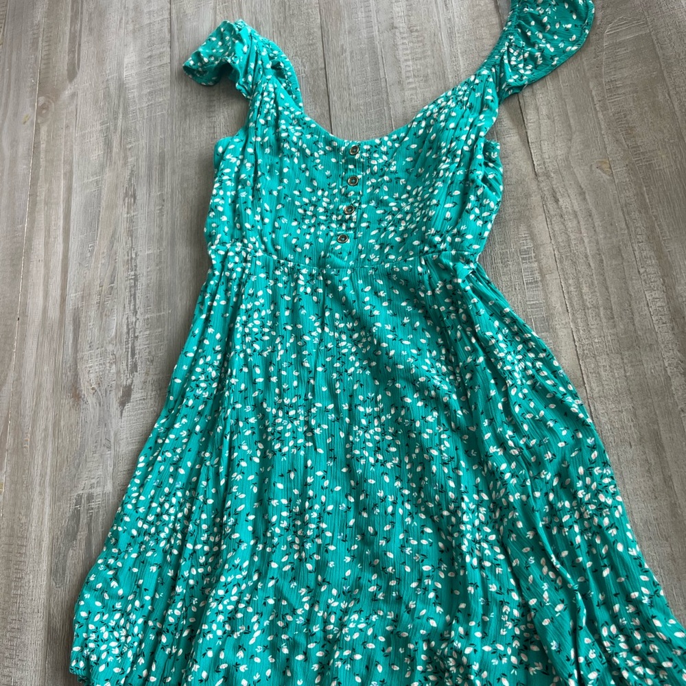 Billabong Teal Floral Mini Dress